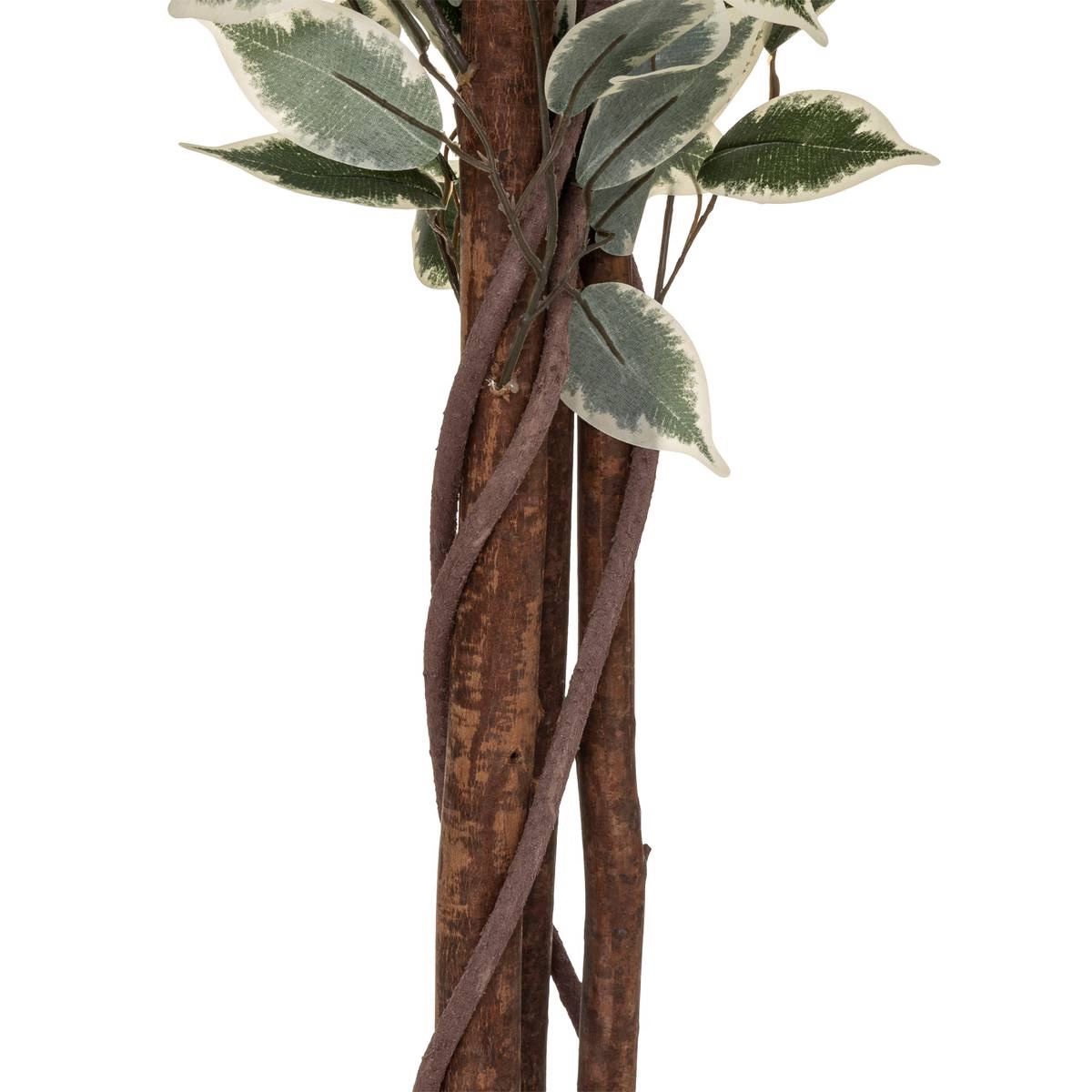 Atmosphera Ficus műnövény cserépben, 97x86x185 cm, zöld két árnyalatban - Image 3