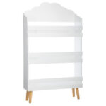Biblioteca pentru copii Atmosphera Douceur, din MDF, 58x18x100 cm, alb