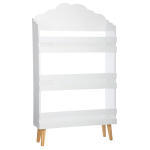 Biblioteca pentru copii Atmosphera Douceur, din MDF, 58x18x100 cm, alb