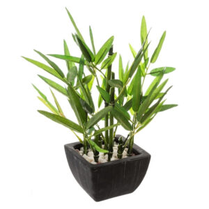 Atmosphera bambusz műnövény kerámia cserépben, 26 cm, zöld