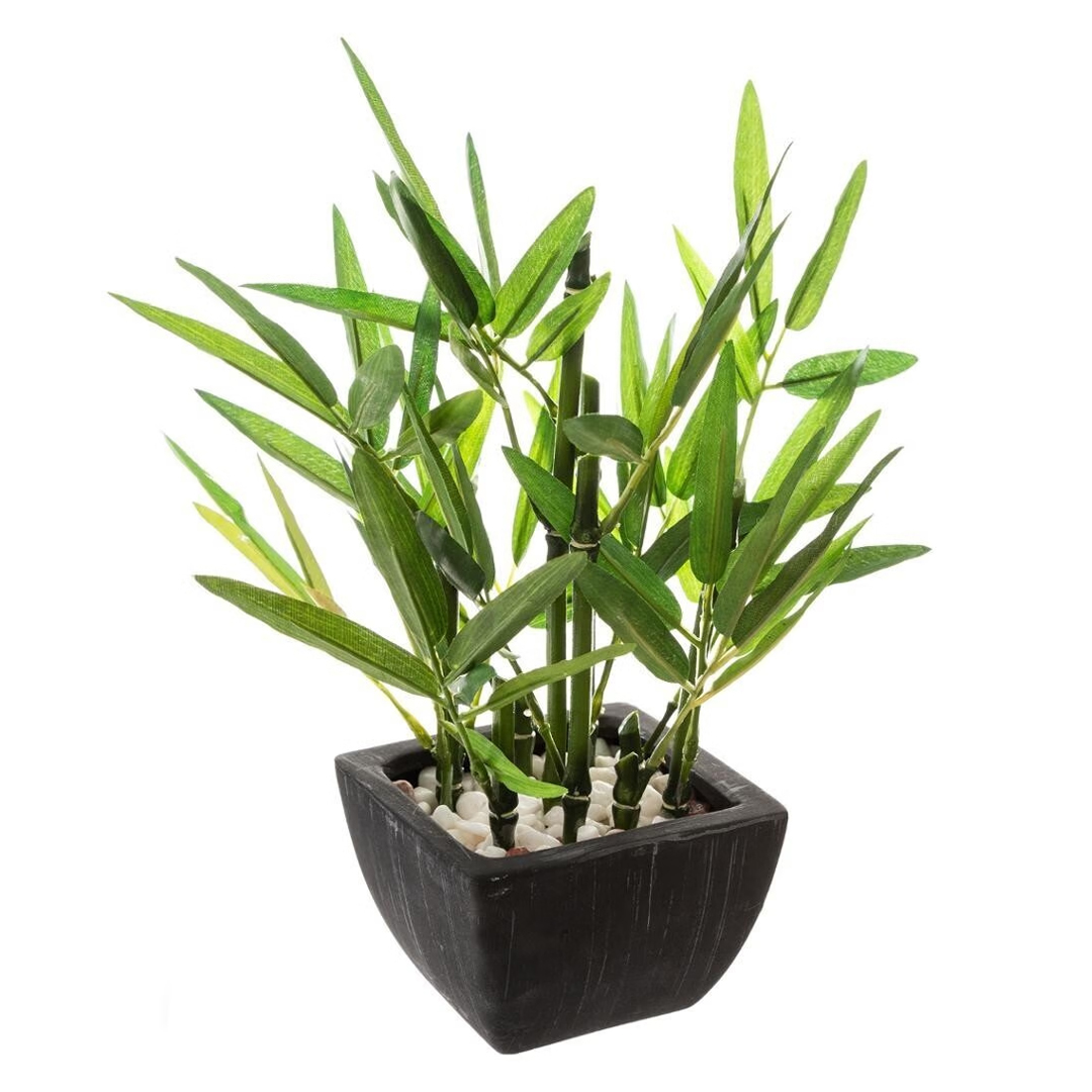 Atmosphera bambusz műnövény kerámia cserépben, 26 cm, zöld