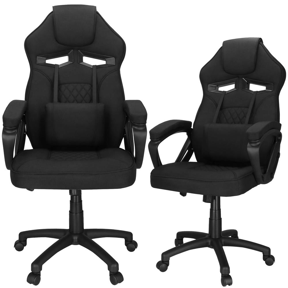 Ergonomikus irodai szék, magasságállítással, hintafunkcióval és deréktámasszal, 59x52x125 cm, fekete - Image 6