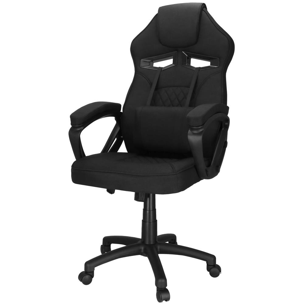 Ergonomikus irodai szék, magasságállítással, hintafunkcióval és deréktámasszal, 59x52x125 cm, fekete - Image 13