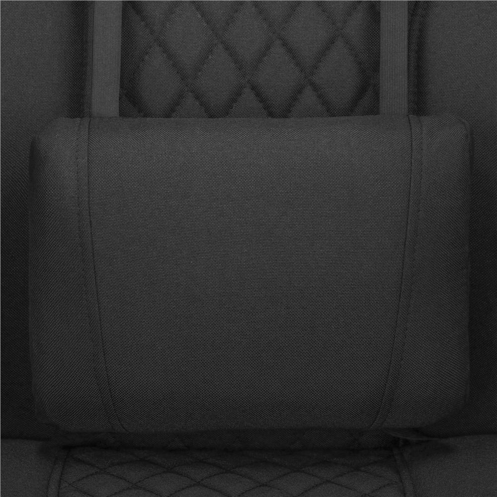 Ergonomikus irodai szék, magasságállítással, hintafunkcióval és deréktámasszal, 59x52x125 cm, fekete - Image 15