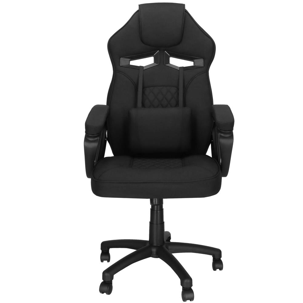 Ergonomikus irodai szék, magasságállítással, hintafunkcióval és deréktámasszal, 59x52x125 cm, fekete - Image 19
