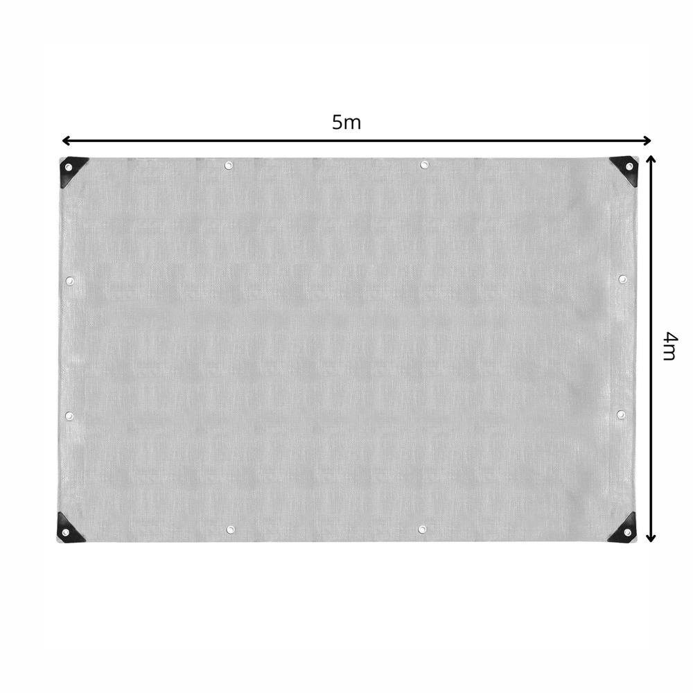Prelata din polietilena impermeabila laminata, 130g/m2, 5x4 m, gri - Image 22