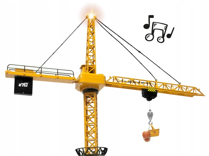 Távirányítós építőipari daru gyerekeknek, 128 cm, fényekkel, hangokkal és tartozékokkal - Image 7