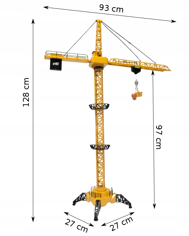 Távirányítós építőipari daru gyerekeknek, 128 cm, fényekkel, hangokkal és tartozékokkal - Image 9