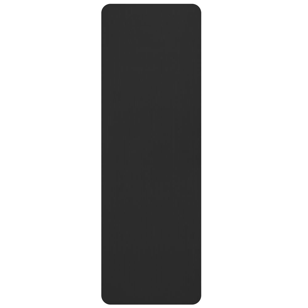 Csúszásmentes fitness szőnyeg NBR anyagból, 183x61x1 cm, hordpánttal, fekete - Image 7