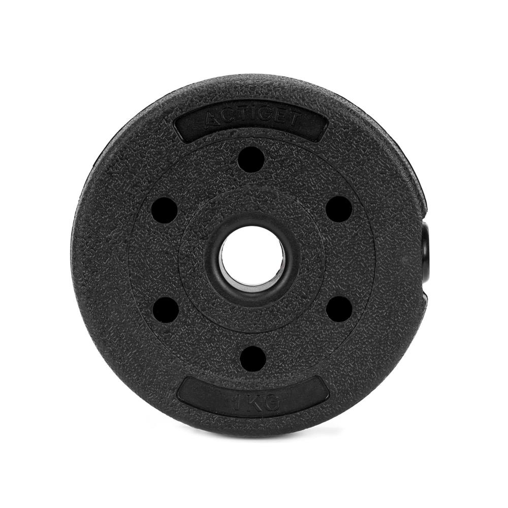 Állítható súlyzókészlet 30 kg (2 x 15 kg), PP bevonatú súlyzólapokkal, fekete - Image 10