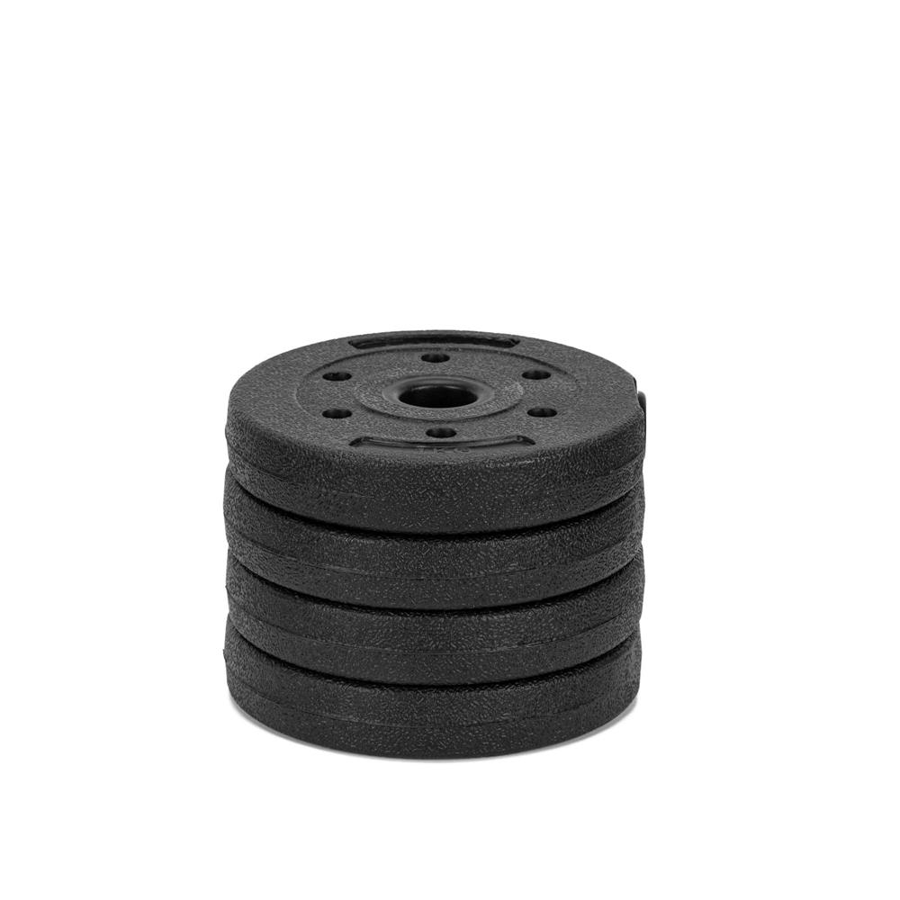 Állítható súlyzókészlet 30 kg (2 x 15 kg), PP bevonatú súlyzólapokkal, fekete - Image 7