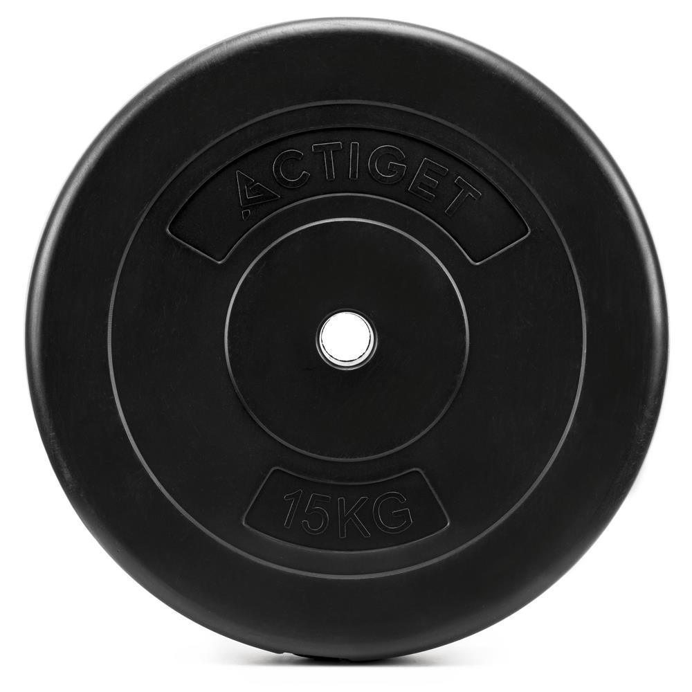 15 kg-os súlytárcsa súlyzórúdhoz, 31 mm, bitumen kompozit, PP, 37x7 cm, fekete - Image 4