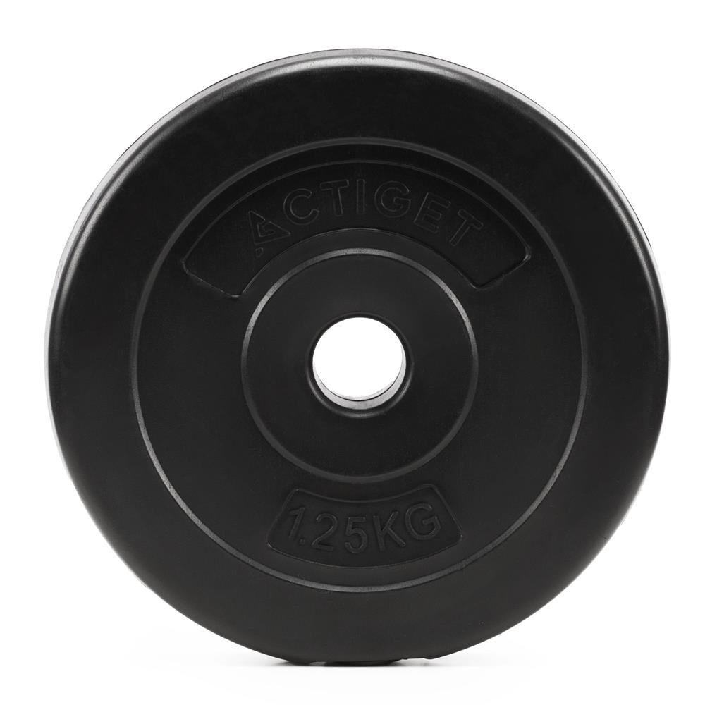 1,25 kg-os súlytárcsa súlyzórúdhoz, 31 mm, bitumen kompozit, PP, 18x3 cm, fekete - Image 2