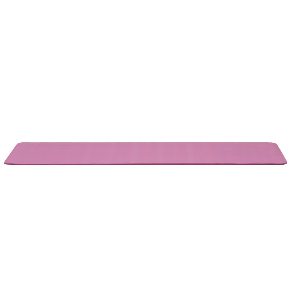 Csúszásmentes NBR fitneszszőnyeg, 183x61x1 cm, hordozópánttal, rózsaszín - Image 15