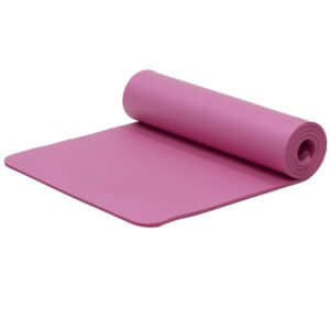 Csúszásmentes NBR fitneszszőnyeg, 183x61x1 cm, hordozópánttal, rózsaszín