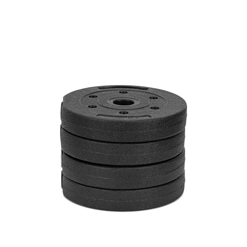 30 kg-os állítható súlyzókészlet és súlyzórúd, 16 tárcsával, fém összekötővel és habszivacs borítással, fekete - Image 7