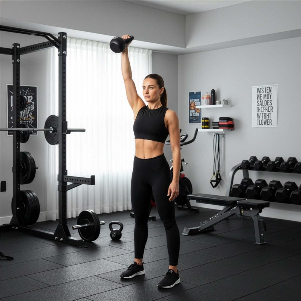 6 kg-os kettlebell, bitumen töltettel és tartós ABS borítással, 24x21 cm, fekete - Image 6