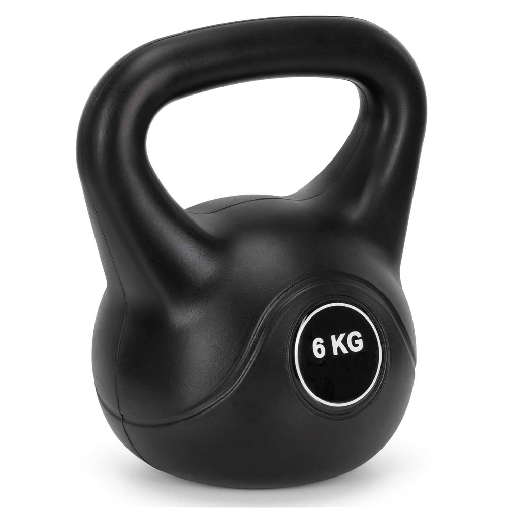 6 kg-os kettlebell, bitumen töltettel és tartós ABS borítással, 24x21 cm, fekete - Image 8