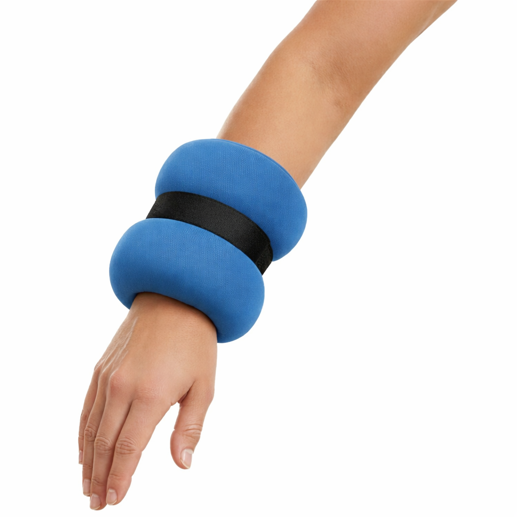 Csukló- és bokasúly készlet, 2 x 2 kg, neoprén és vas-homok töltet, 34x14 cm, kék - Image 6