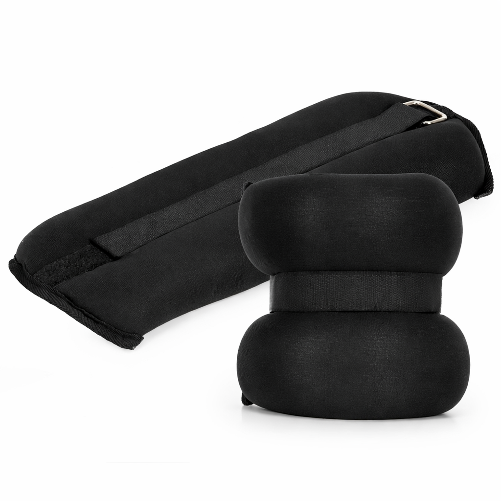 Csukló- és bokasúly készlet, 2 x 3 kg, neoprén és vas-homok töltet, 36x15 cm, fekete