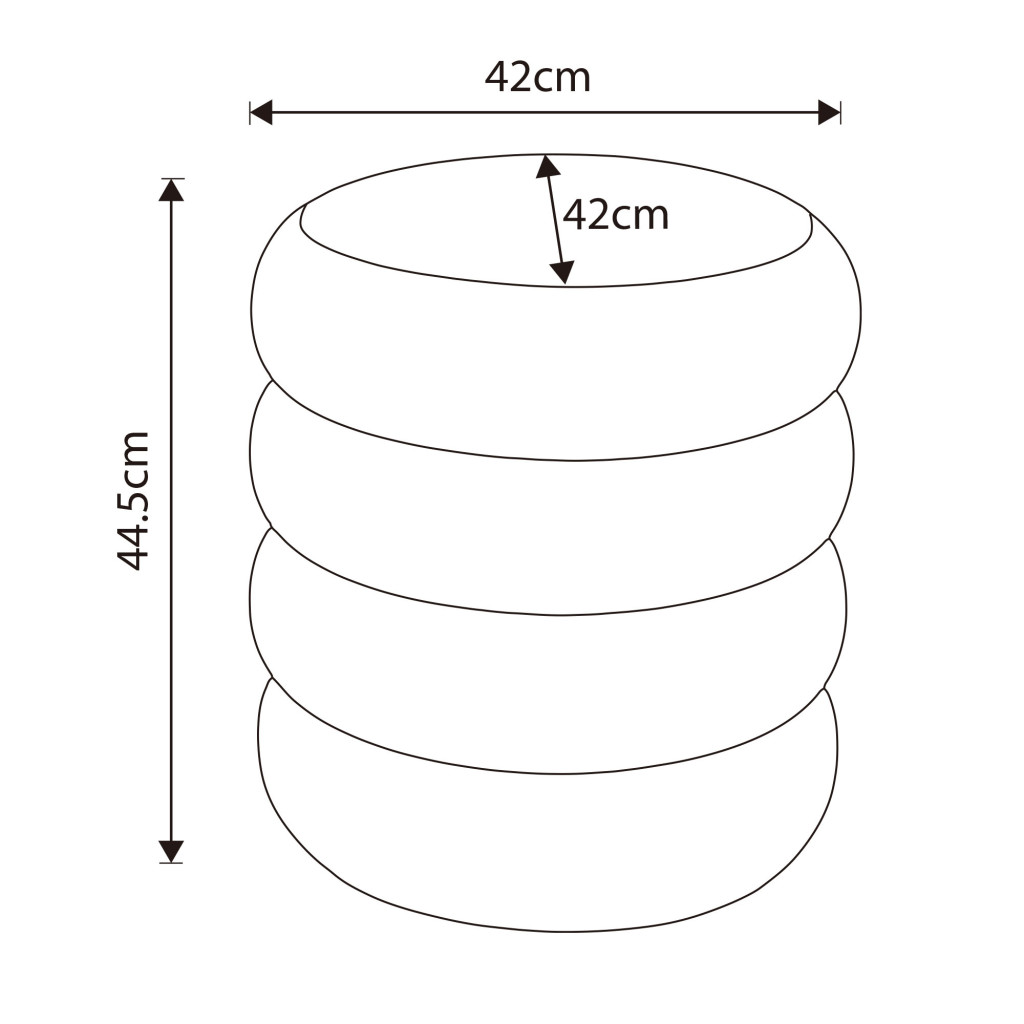 Snuggo tárolós kárpitozott puff, velúr, 42 cm átmérő, 45 cm magasság, fekete - Image 2