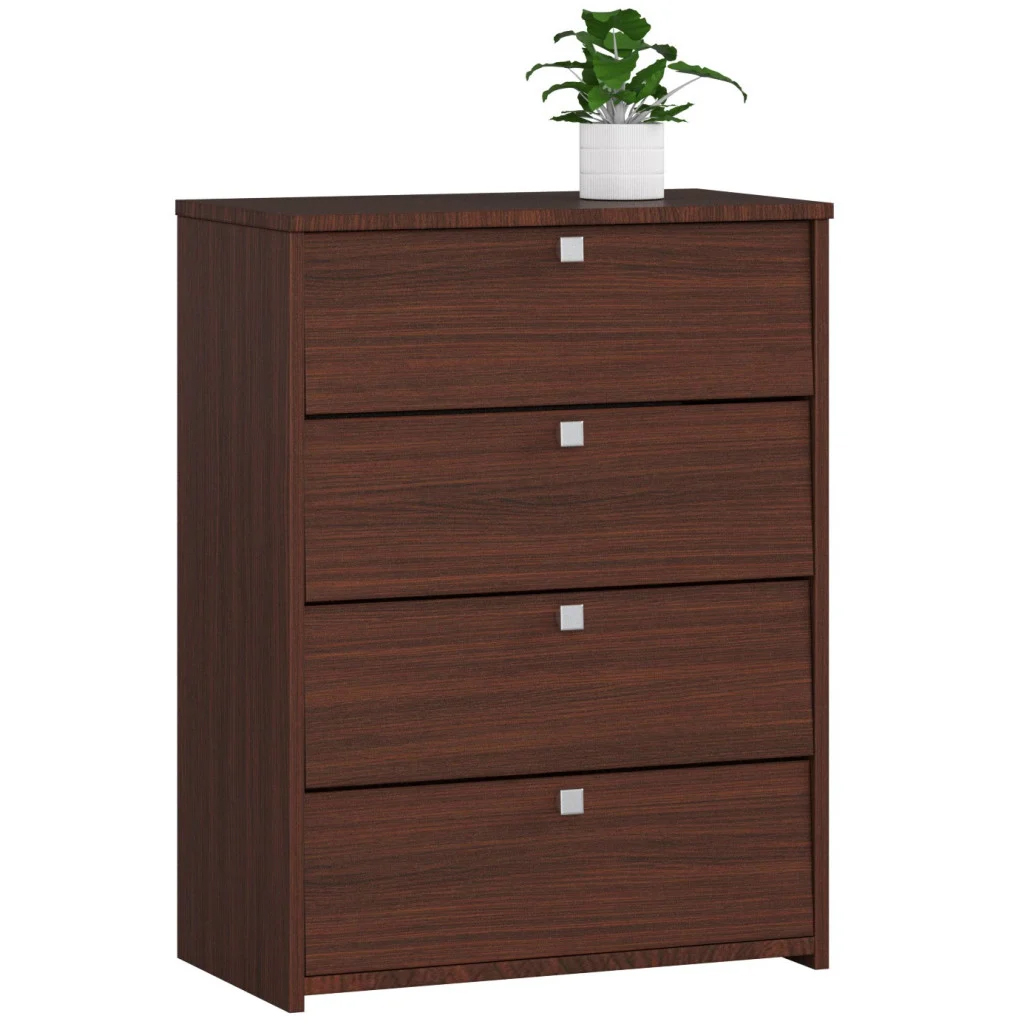 Cipősszekrény 4 billenőajtóval, laminált forgácslapból, 60x33x80 cm, wenge barna