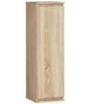 Fali szekrény, ajtóval és 3 belső polccal, 16 mm-es laminált forgácslap, 30x30x99 cm, sonoma tölgy