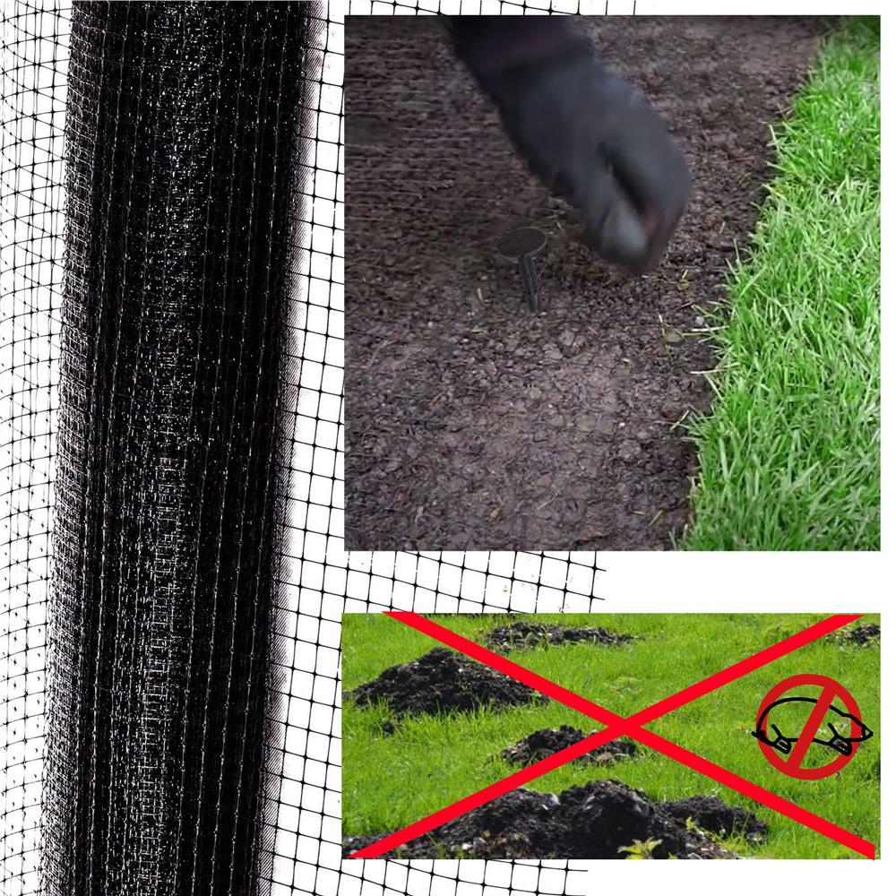 Kártevő- és vakondvédő kerti háló, 30 g/m², 2 x 300 m, fekete - Image 13