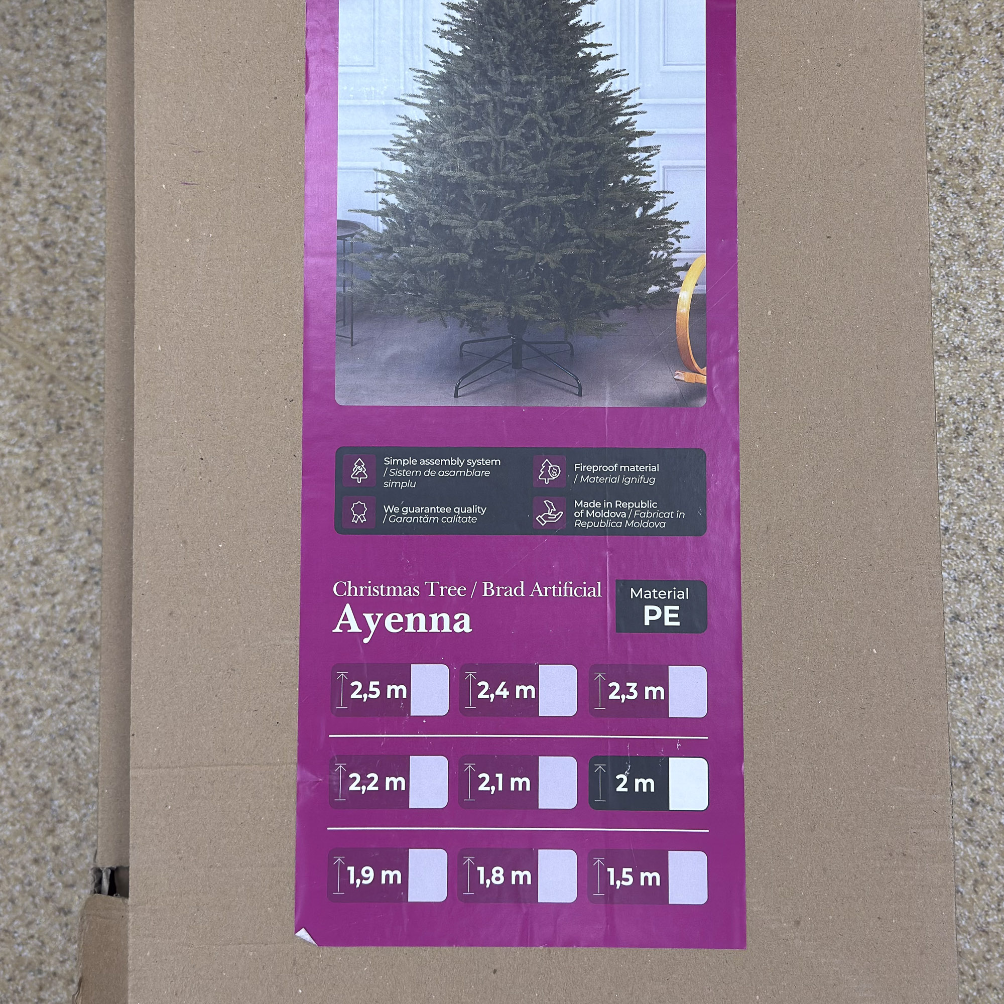 Sersimo Ayenna Elite műfenyő, zöld, teljes 3D kialakítás, 240 cm - Image 11