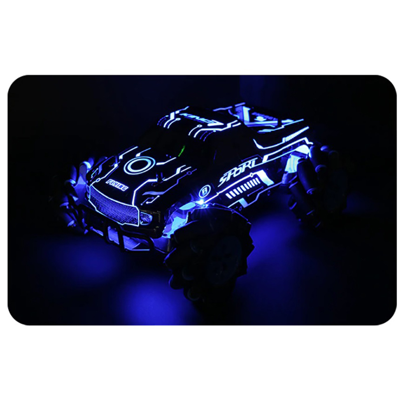 4x4 terepjáró távirányítós autó oldalsó görgőkkel, gesztusvezérléssel és drift funkcióval, 27x22x13 cm, fekete - Image 2