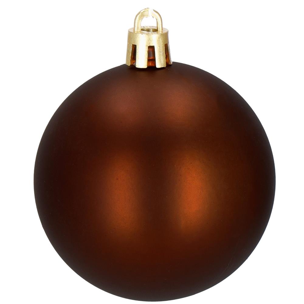 Karácsonyfa dísz szett gömbökkel és csúcsdísszel, 101 darab, műanyag, 3–7 cm, barna és rose gold - Image 16
