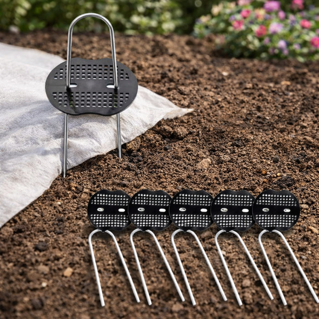 Rögzítő kampó készlet agrotextilhez és geotextilhez, 25 cm, 6 db, fém és műanyag - Image 2