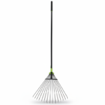 Kerti lombgereblye állítható szélességgel 20–59 cm, teleszkópos nyéllel 120–160 cm, fekete