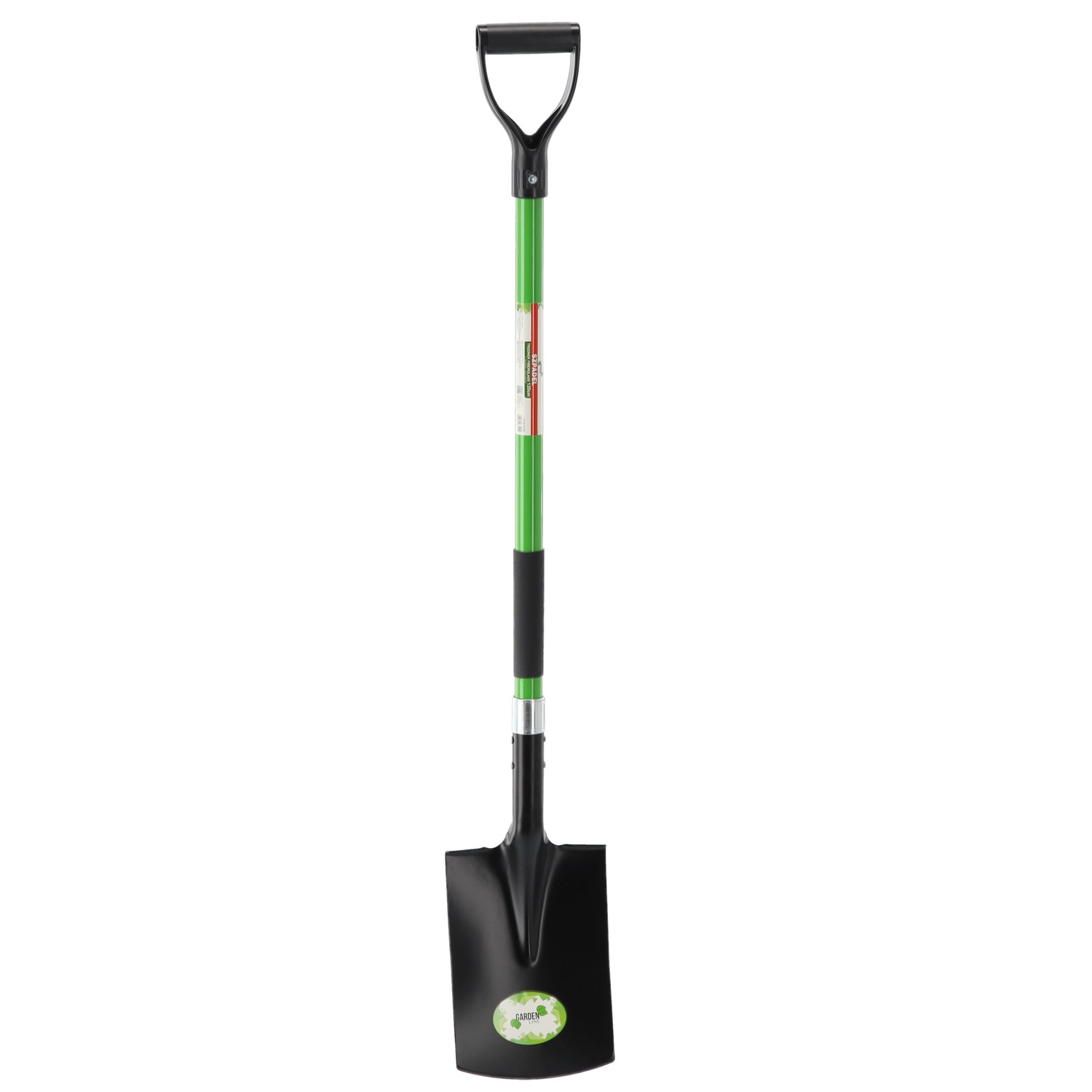 Kerti lapát egyenes pengével, 120 cm-es üvegszálas nyéllel, D-alakú markolattal, fekete és zöld színben - Image 6