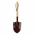 Kompakt ásólapát kempingezéshez és kertészkedéshez, fa nyéllel, acél pengével, 60 cm
