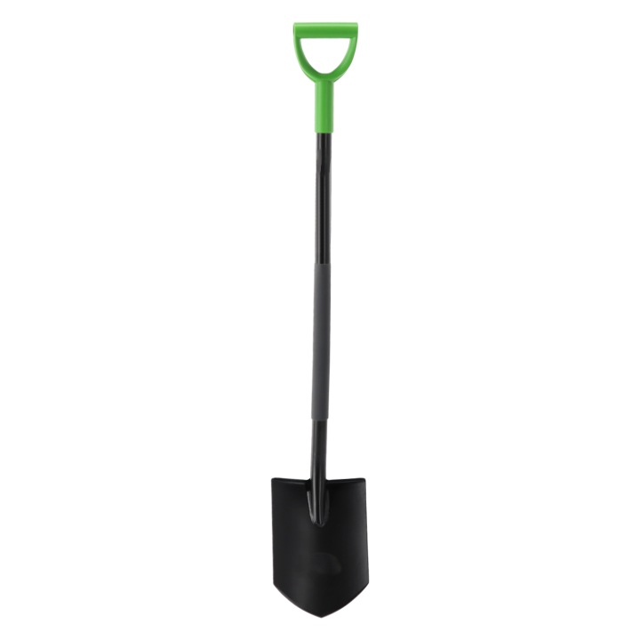 Kerti ásólapát hegyes pengével, 120 cm-es üvegszálas nyéllel, D-markolattal, fekete és zöld - Image 4