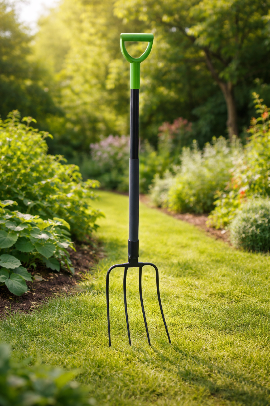 Acél kerti villa D alakú markolattal, 120 cm, fekete - Image 5