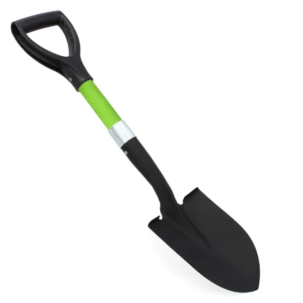 Mini lapát éles pengével, üvegszálas nyéllel, fém fejjel, 68 cm, D-típusú nyéllel, zöld és fekete - Image 2
