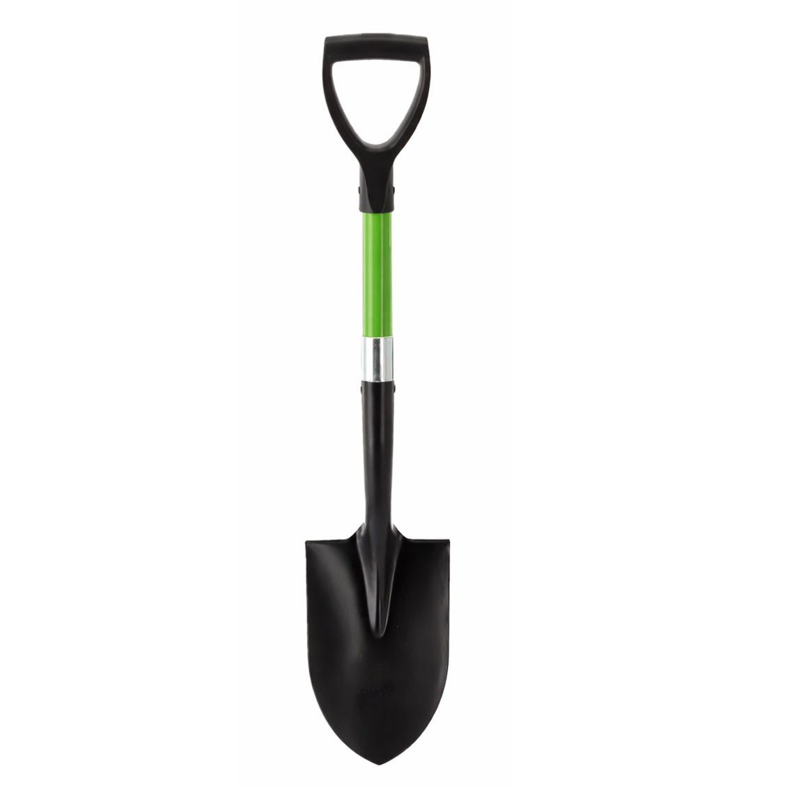 Mini lapát éles pengével, üvegszálas nyéllel, fém fejjel, 68 cm, D-típusú nyéllel, zöld és fekete - Image 4