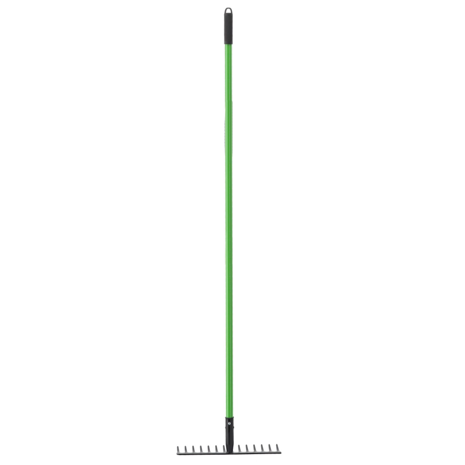 Kerti gereblye üvegszálas nyéllel és acél fejjel, 35x8x148 cm, zöld és fekete - Image 2