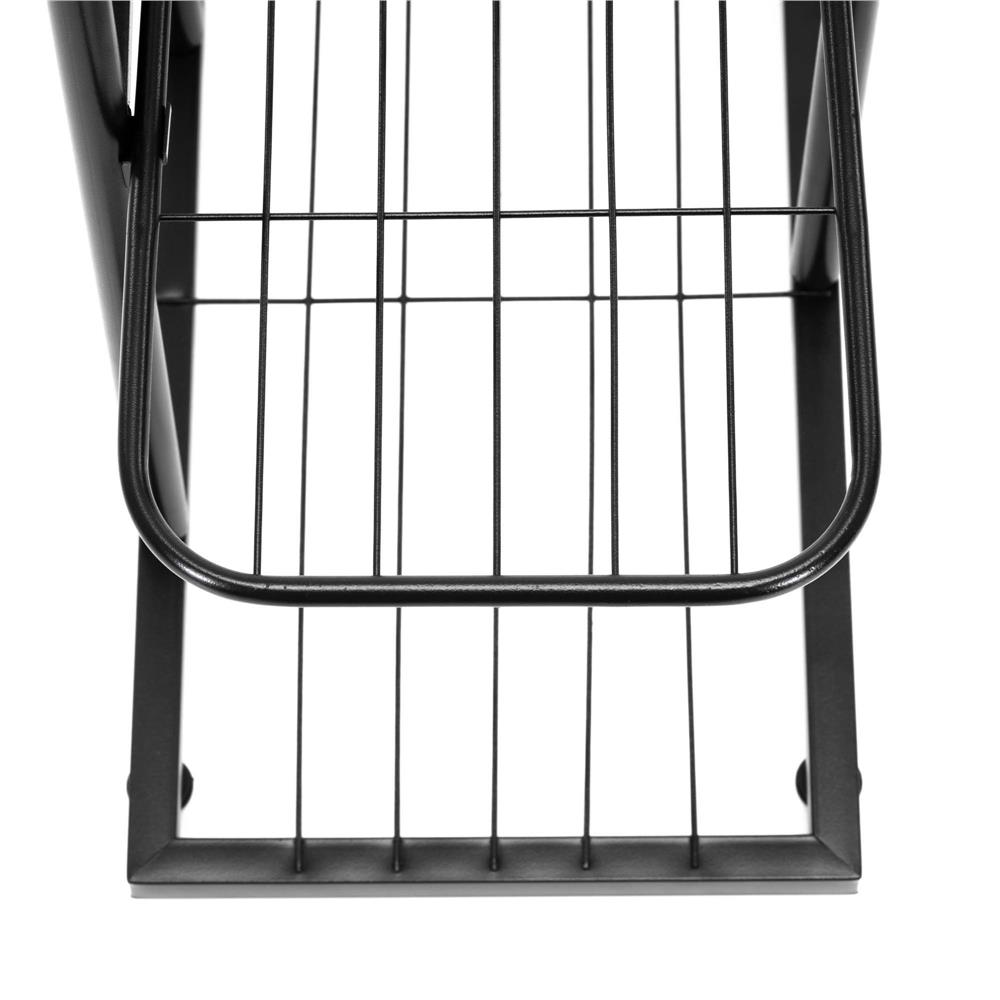 Virágtartó, fémből készült, 6 polccal, függőleges szerkezet, 41x22x106 cm, fekete - Image 6
