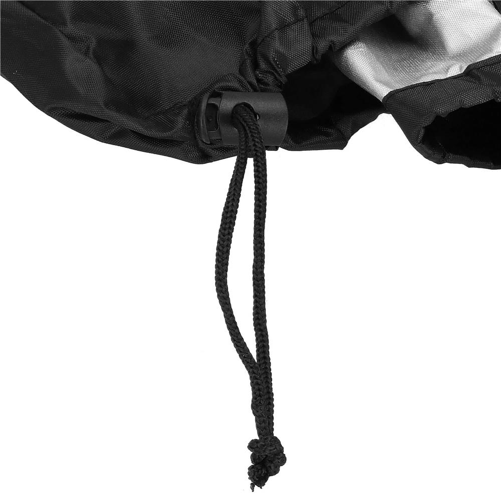 Husa protectie pentru umbrela de gradina, impermeabila, cu fermoar si snur reglabil, 265 cm, negru - Image 3