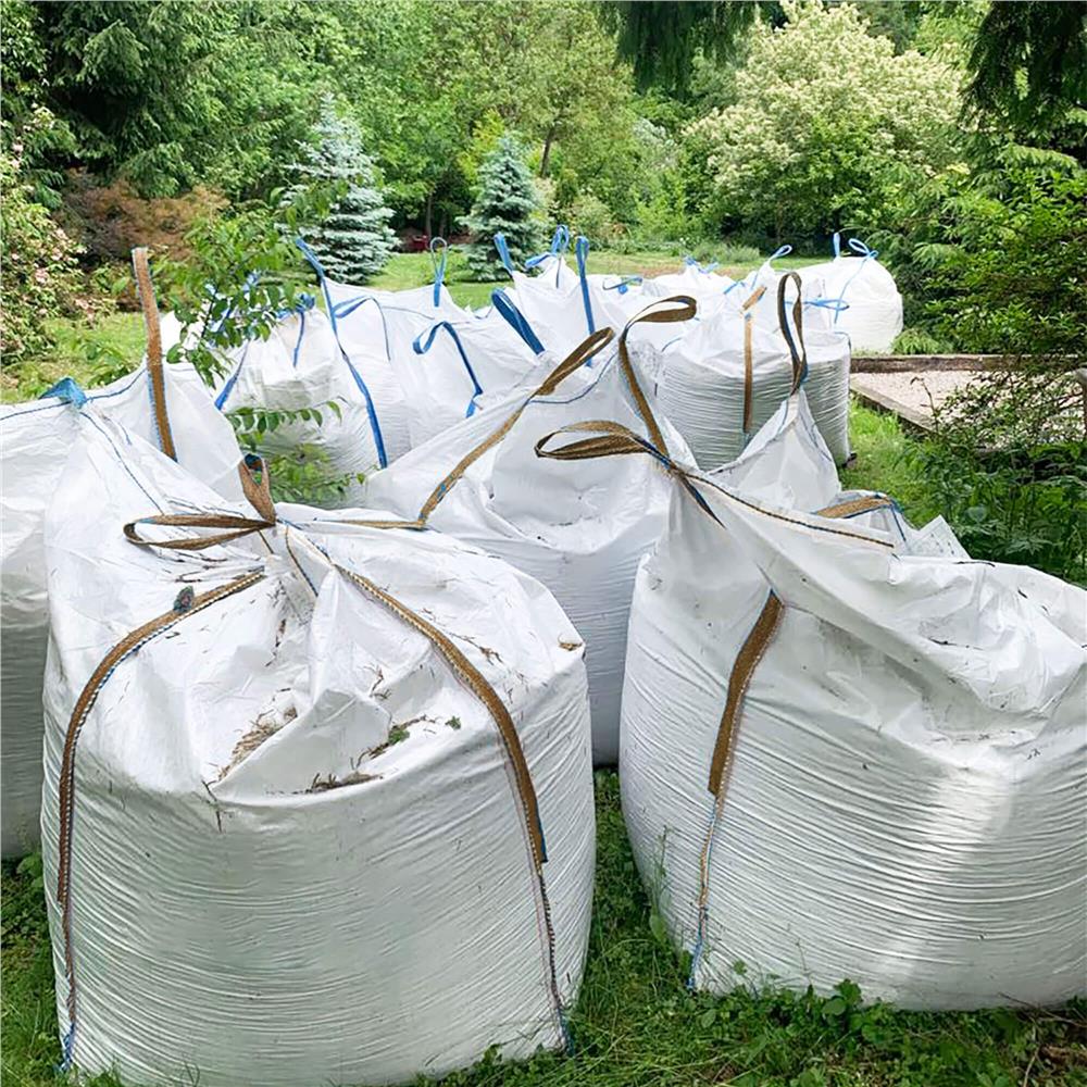 Nagy teherbírású kerti Big Bag zsák levelekhez és zöldhulladékhoz, 420 l, 500 kg, 75x75x75 cm, fehér - Image 2