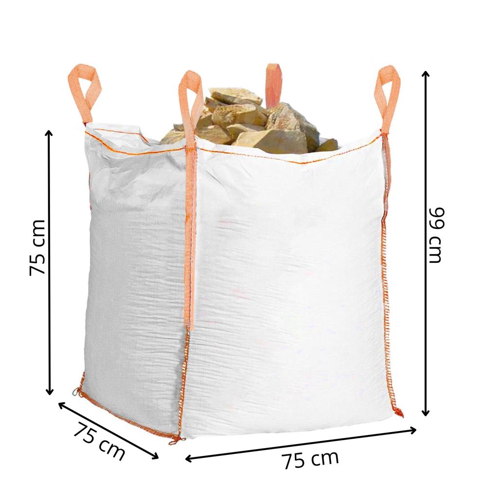 Nagy teherbírású kerti Big Bag zsák levelekhez és zöldhulladékhoz, 420 l, 500 kg, 75x75x75 cm, fehér - Image 16