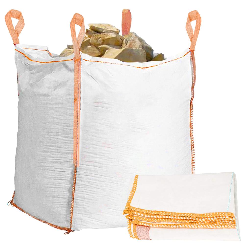 Nagy teherbírású kerti Big Bag zsák levelekhez és zöldhulladékhoz, 420 l, 500 kg, 75x75x75 cm, fehér - Image 6