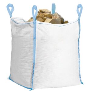 Nagy teherbírású kerti Big Bag zsák levelekhez és zöldhulladékhoz, 900 l, 1000 kg, 92x92x100 cm, fehér