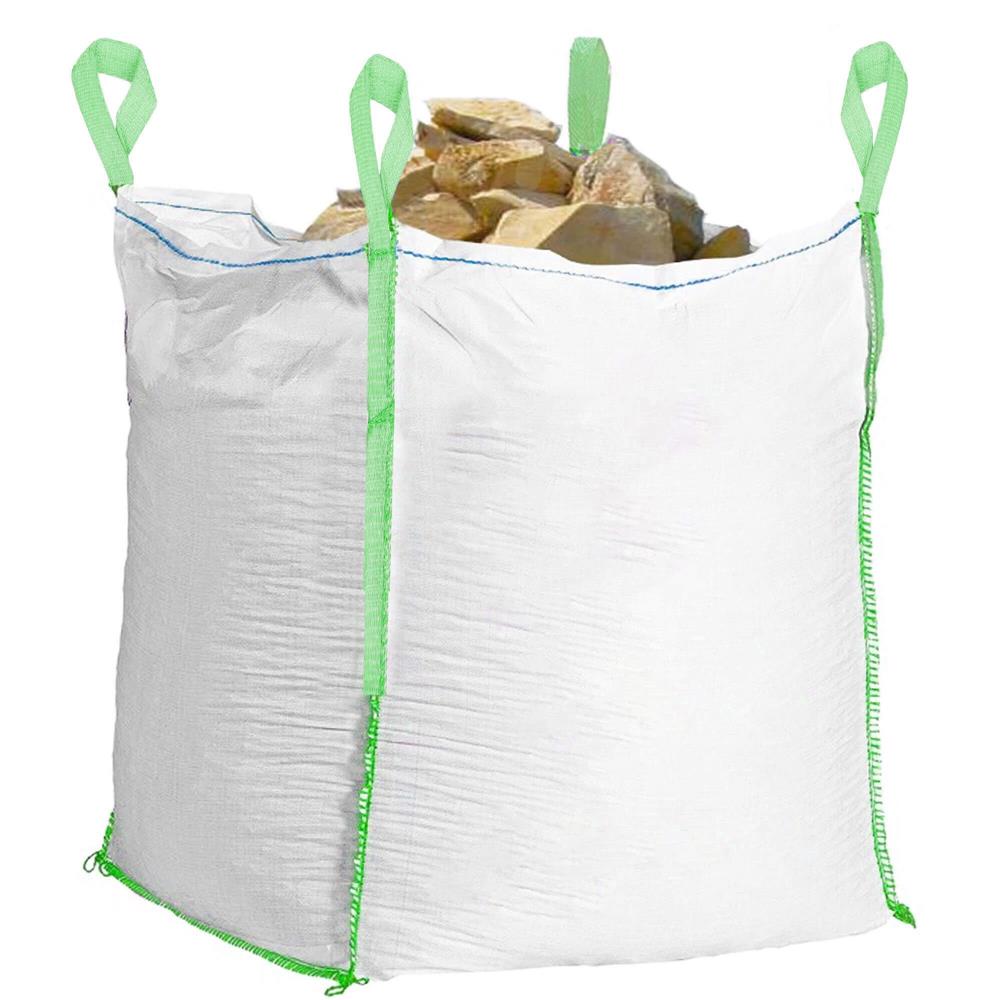 Nagy teherbírású kerti Big Bag zsák levelekhez és zöldhulladékhoz, 1000 l, 1000 kg, 90x90x120 cm, fehér