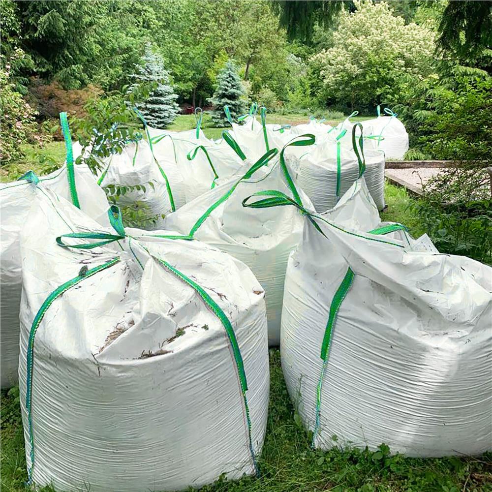 Nagy teherbírású kerti Big Bag zsák levelekhez és zöldhulladékhoz, 1000 l, 1000 kg, 90x90x120 cm, fehér - Image 7