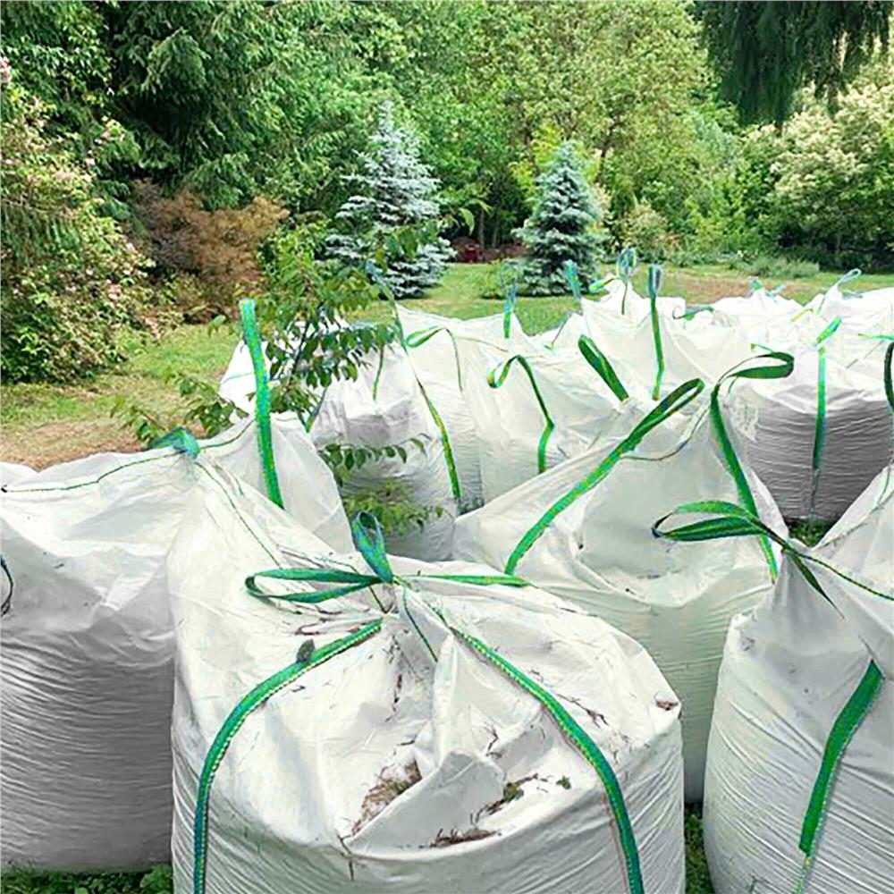Nagy teherbírású kerti Big Bag zsák levelekhez és zöldhulladékhoz, 1000 l, 1000 kg, 90x90x120 cm, fehér - Image 8