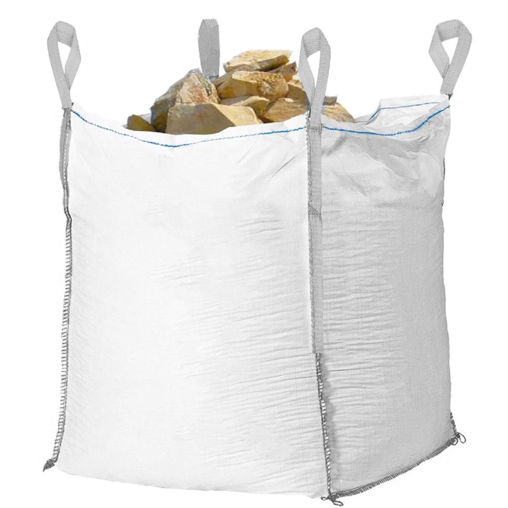 Nagy teherbírású kerti Big Bag zsák levelekhez és zöldhulladékhoz, 1200 l, 1000 kg, 90x90x145 cm, fehér - Image 4